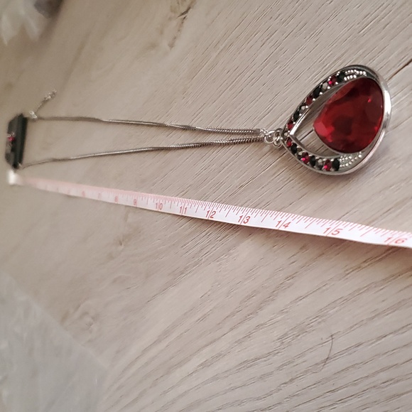 🌹#17 Red and black teardrop necklace - Picture 2 of 5